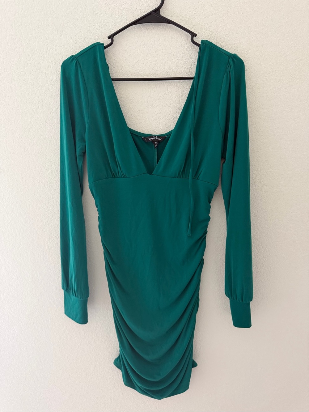 Speechless Emerald Green V-Neck Dress